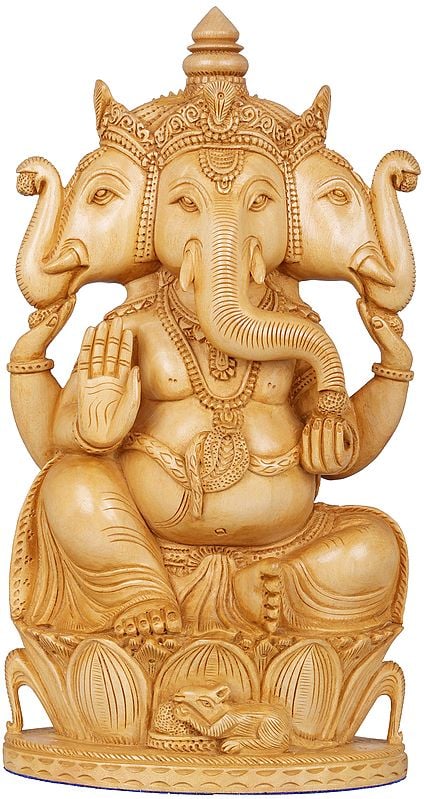 Three Headed (Trimukha) Ganesha