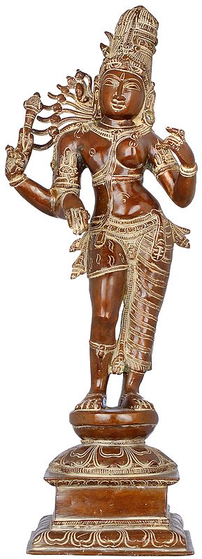 20" Beauty of Ardhanarishvara in Brass | Indian Handcrafted Idol