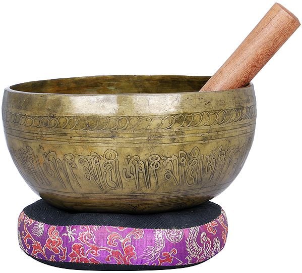 7" Tibetan Buddhist Lord Buddha Singing Bowl - Made in Nepal | Handmade |