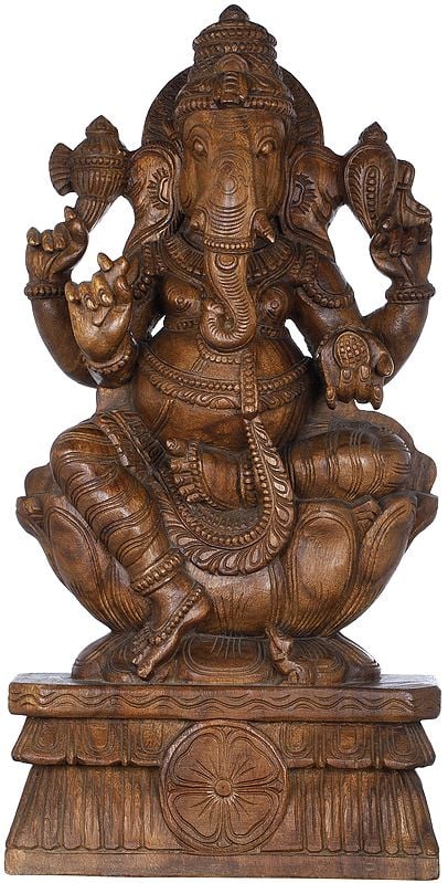 Ganesha Virajman on Lotus