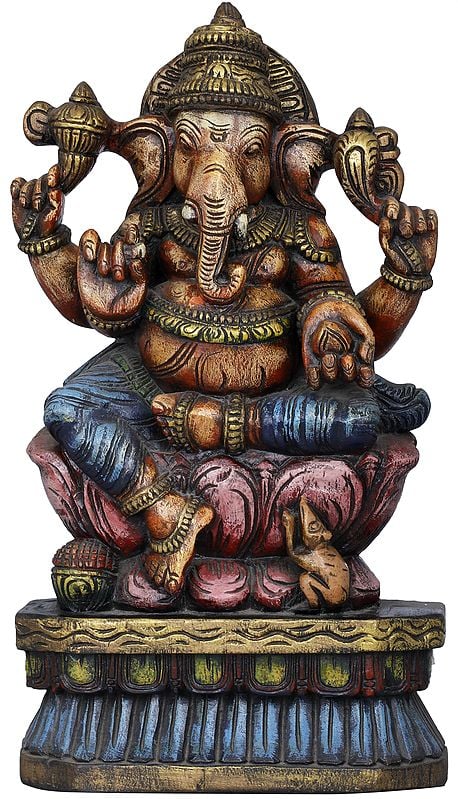 Ganesha on his Lotus Throne