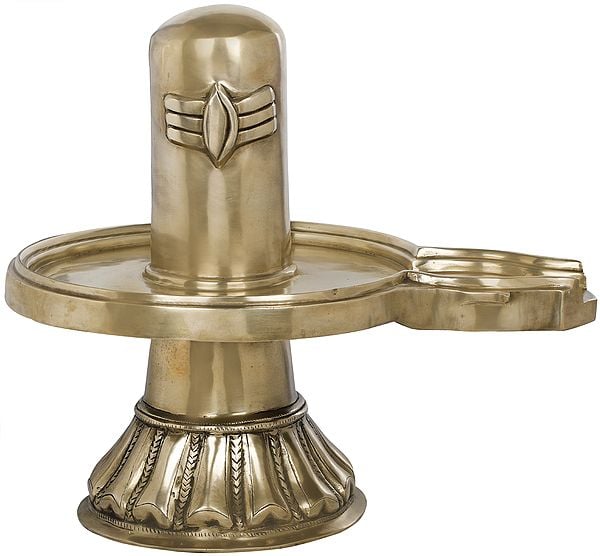 17" Shiva Linga in Brass | Handmade | Made in India
