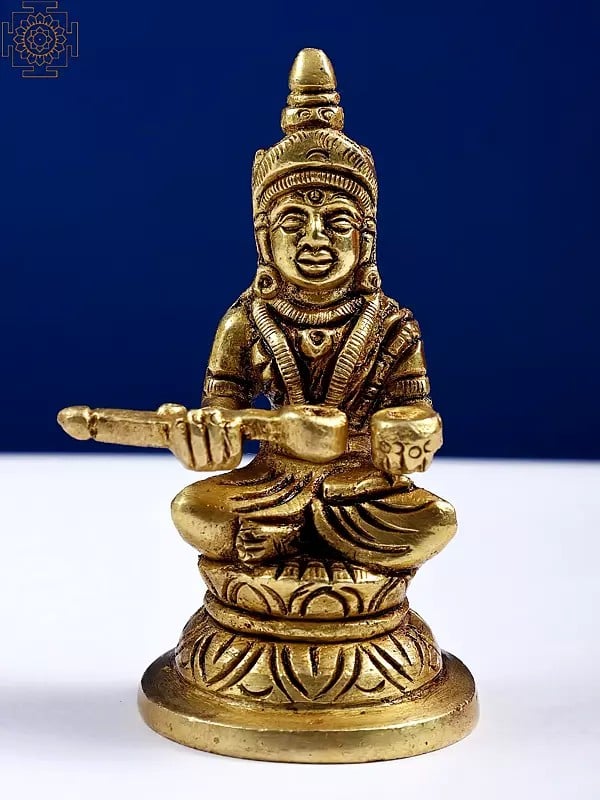 3" Small Size Annapurna In Brass | Handmade
