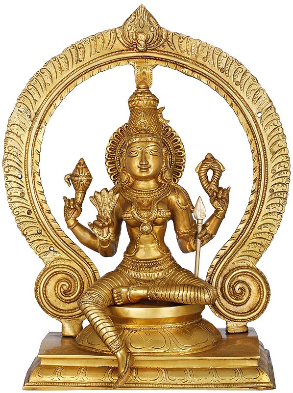 18" Goddess Parvati In Brass | Handmade | Made In India