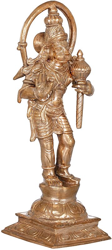 Standing Hanuman, His Long Tail Making His Halo | Exotic India Art