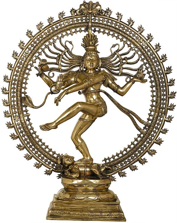 36" Large Size Nataraja (Lord of the Dance) In Brass | Handmade | Made In India