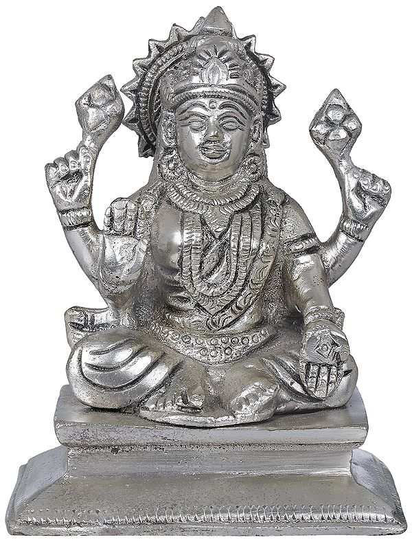 4" Goddess Lakshmi Small Size Brass Sculpture | Handmade | Made in India