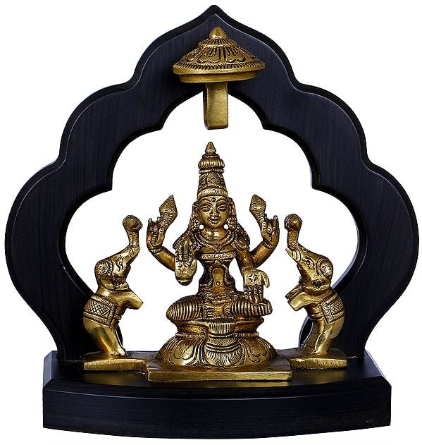 7" Auspicious Gajalakshmi Brass Statue | Made in India