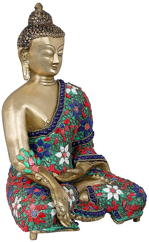 11" Medicine Buddha - Tibetan Buddhist Healing Buddha In Brass | Handmade | Made In India
