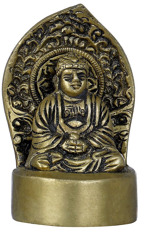 3" Small Size Seated Buddha Statue in Brass | Handmade | Made in India