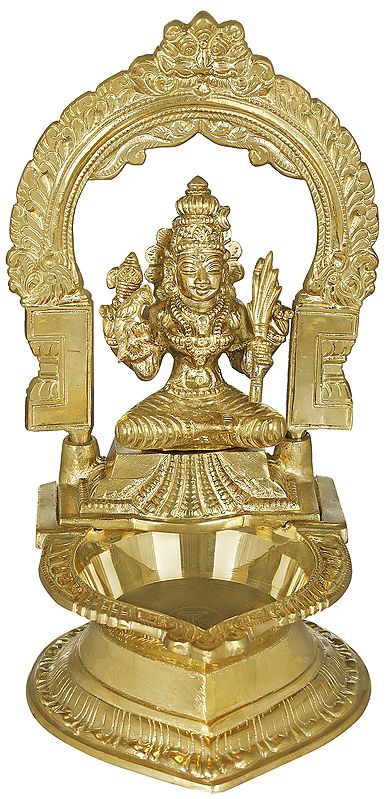 Goddess Rajarajeshwari Large Diya (Lamp)