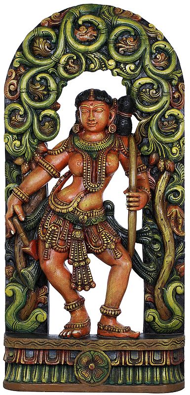 Madanika with Bow | Wooden Statue