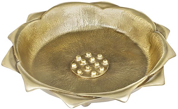 Lotus Brass Urli-cum-Fruit Bowl
