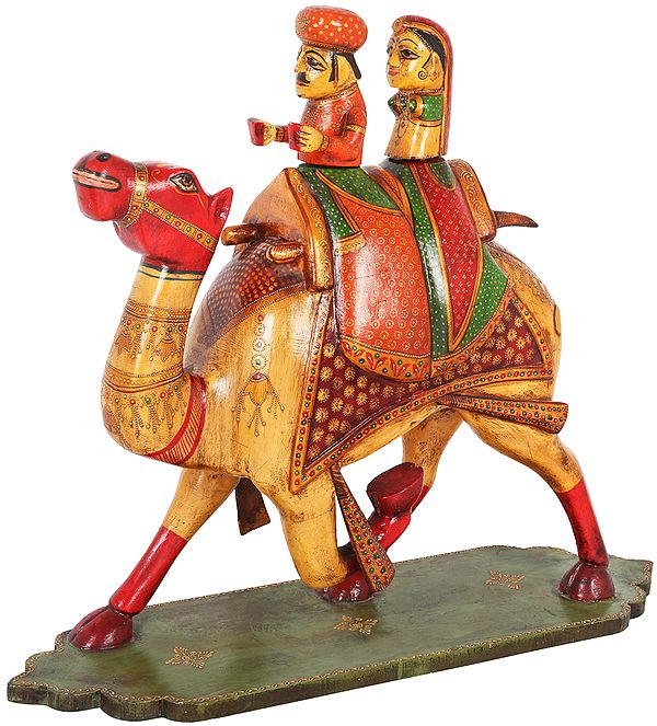 Rajasthani Couple Riding on a Camel