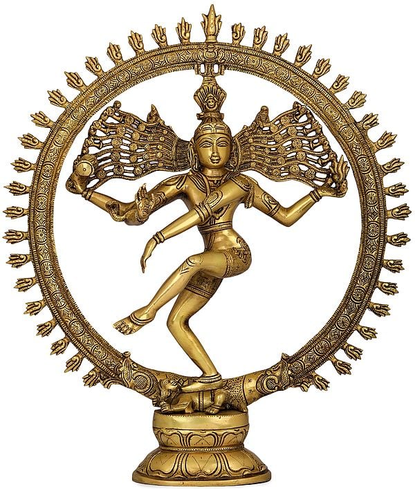 19" Lord Shiva as Nataraja In Brass | Handmade | Made In India