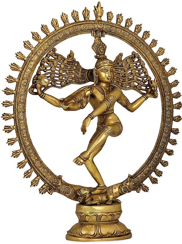 19" Lord Shiva as Nataraja In Brass Handmade Made In India Exotic