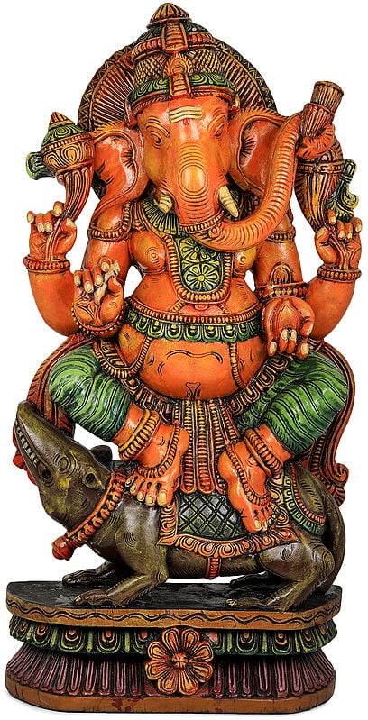 Shri Ganesha Seated on His Vahana