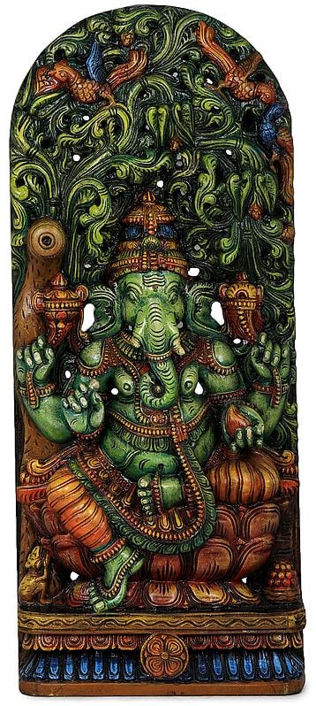 Ganesha Seated in Dense Grove