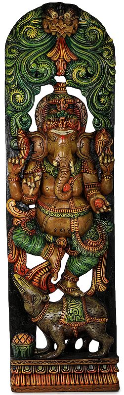 Large Size Ganesha Dancing on His Rat
