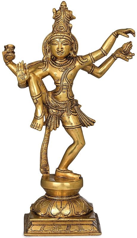 12" Shiva's Tandava - 1 In Brass | Handmade | Made In India