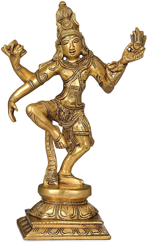 11" Shiva's Tandava - 2 In Brass | Handmade | Made In India