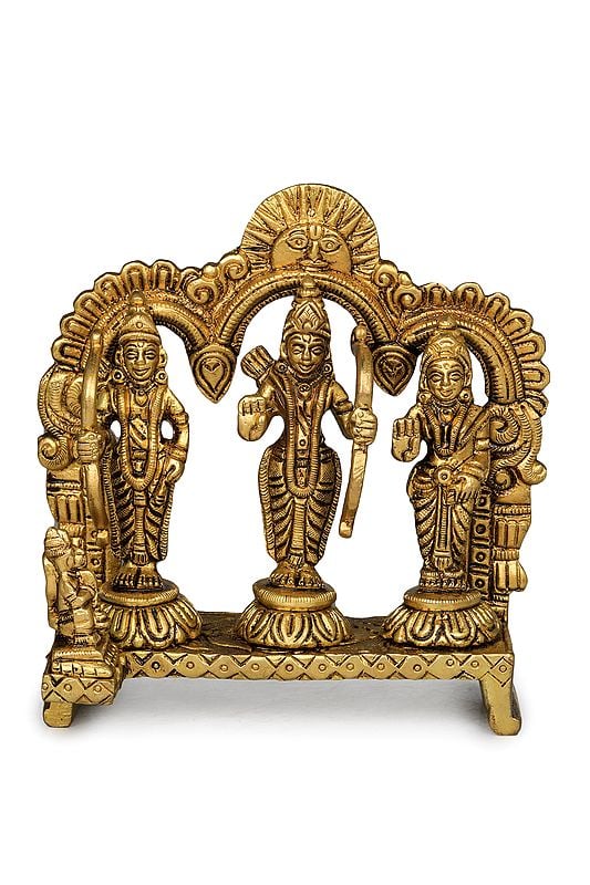 5" Small Ram Darbar Brass Statue | Handmade | Made in India