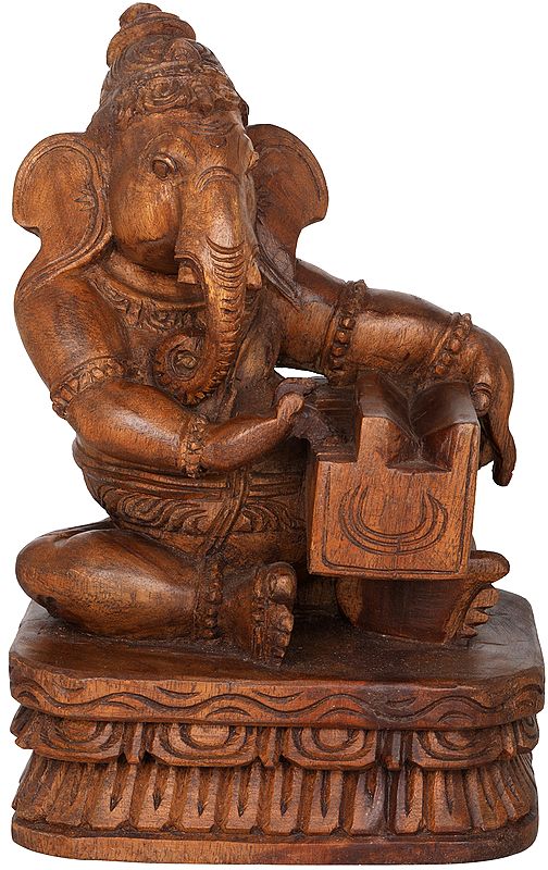 Musician Ganesha Playing Harmonium