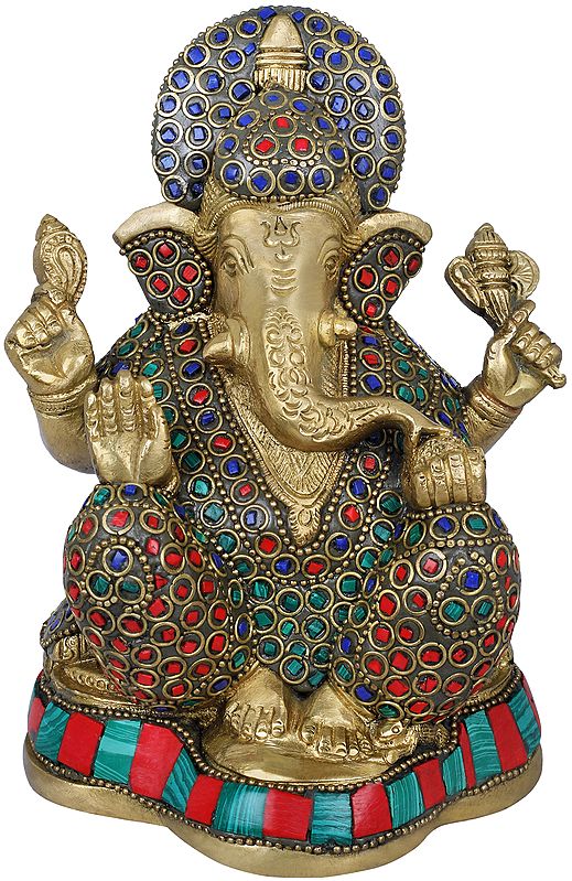 6" Shri Ganesha Brass Statue | Handmade | Made in India