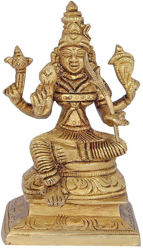 4" Goddess Rajarajeshwari - Small Size In Brass | Handmade | Made In India