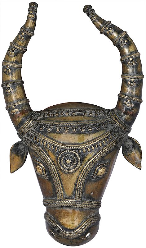 Nandi Mask - Wall Hanging (Tikamgarh Bronze Wax Casting)
