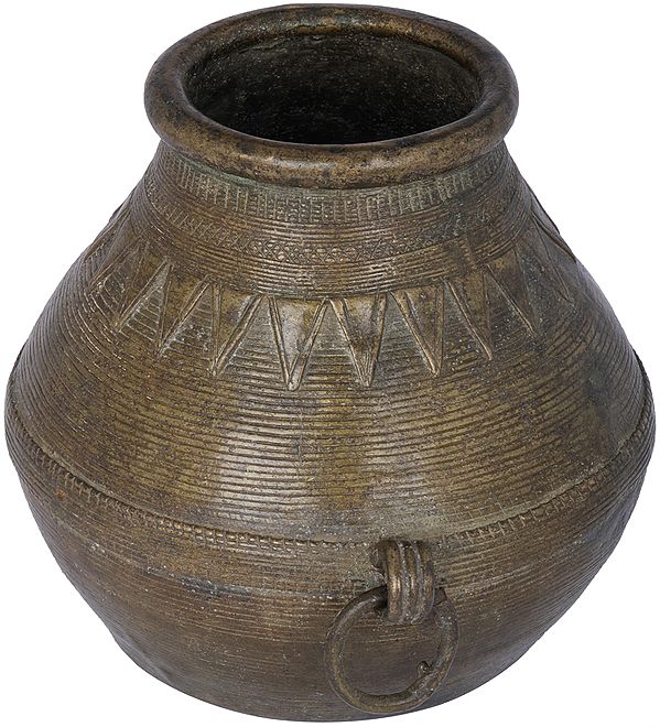 5" Old Style Tribal Lota in Brass | Handmade | Made in India