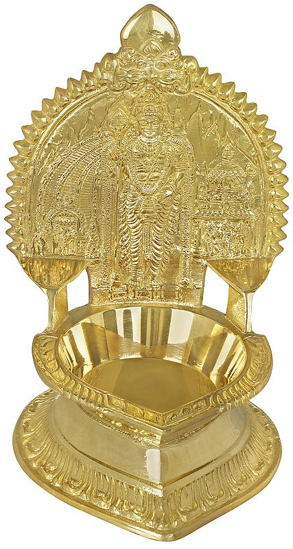 7" Batu Caves Murugan Large Lamp in Brass | Handmade | Made in India
