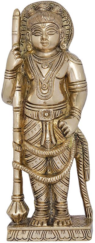 8" Udupi Krishna In Brass | Handmade | Made In India