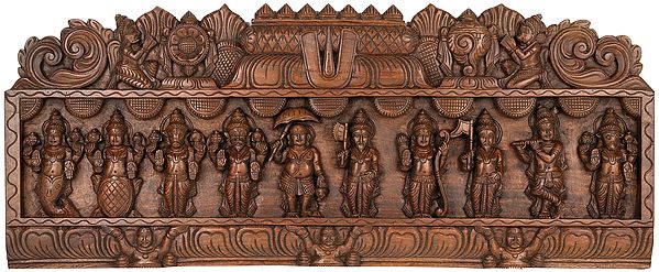 Dashavatara Panel - The Ten Incarnations of Lord Vishnu