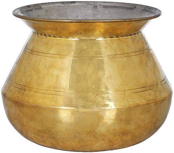 Brass Handi with Kalai Inside to Prepare Prasadam