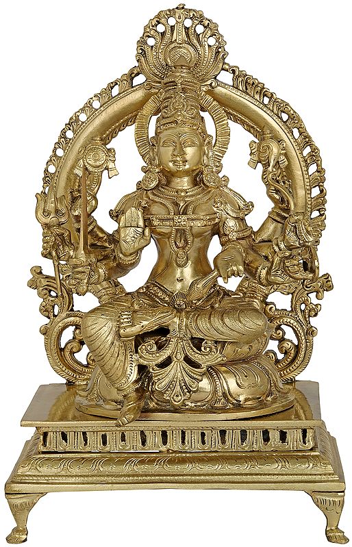 13" Goddess Santoshi Mata (Hoysala Art) | Handmade | Made In South India