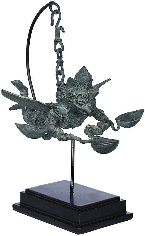 Flying Garuda Lamp with Three Wick