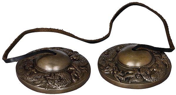 2" Dragon Cymbals - Tibetan Buddhist Tingsha or Ting-Sha In Brass | Handmade | Made In India