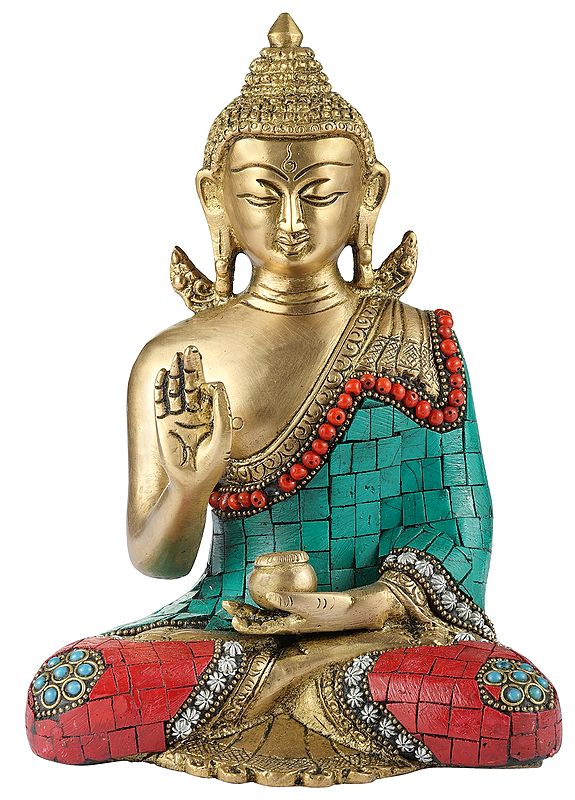 5" Shakyamuni Buddha (Tibetan Buddhist) In Brass | Handmade | Made In India