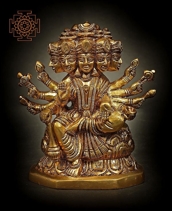 Panchmukhi Lord Vishnu Statue in Brass | Handmade | Made in India