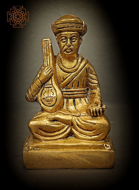 4" Sant Tukaram In Brass | Handmade | Made In India