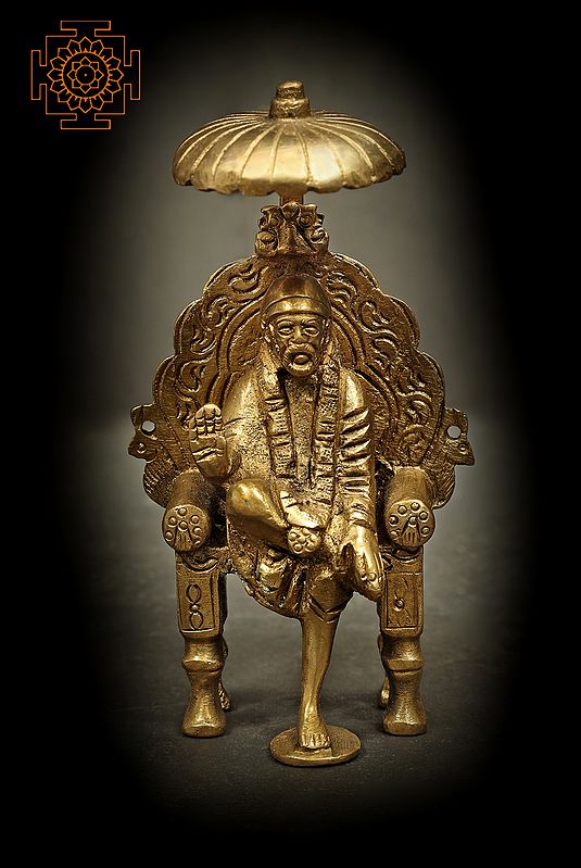 2" Small Size Shirdi Sai Baba Brass Statue | Handmade | Made in India