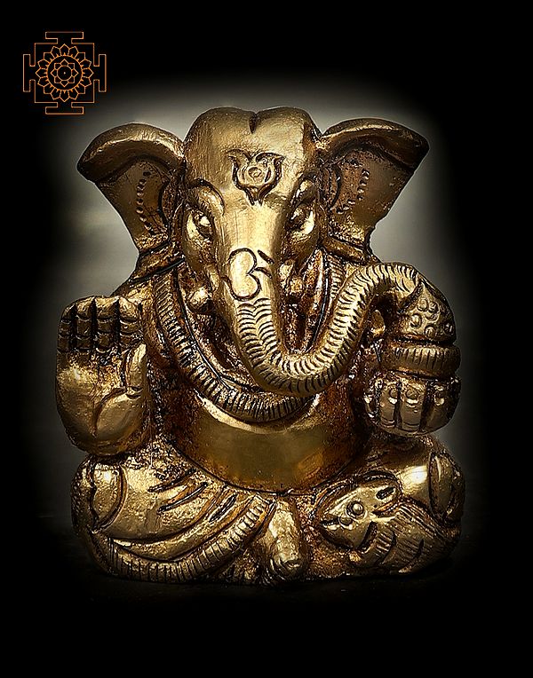 1" Small Lord Ganesha Brass Sculpture | Handmade | Made in India