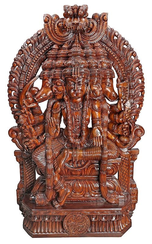 Dashabhujadhari Lord Panchamukha Temple Sculpture