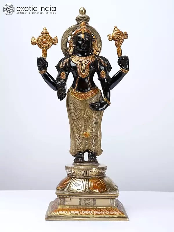 19" Lord Venkateshwara (Tirupati Balaji) Statue in Brass | Handmade | Made In India