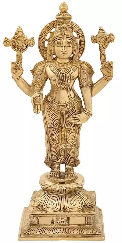 19" Lord Venkateshwara (Tirupati Balaji) Statue in Brass | Indian Handcrafted Idol