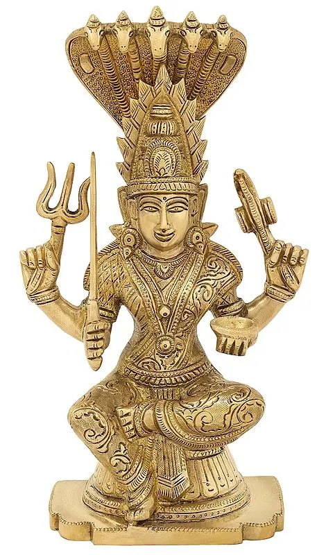 10" Goddess Mariamman (Durga of South India) In Brass | Handmade | Made In India