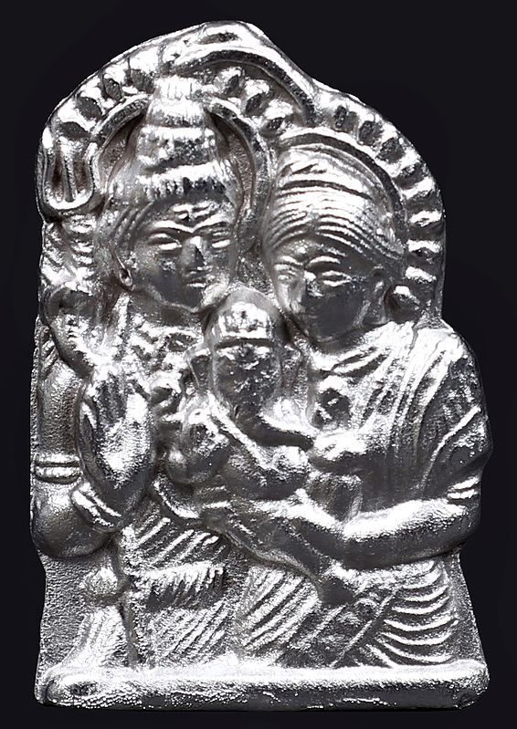Baby Ganesha in the Lap of His Parents - Shiva Parvati