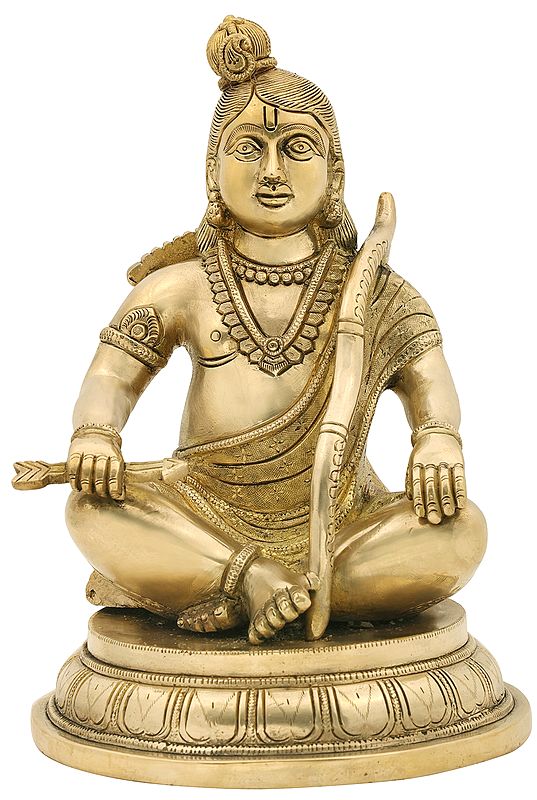 11" The Benign Aura of Vanvasi Lord Rama In Brass | Handmade | Made In India