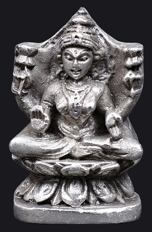 Devi Lakshmi Seated On Lotus
